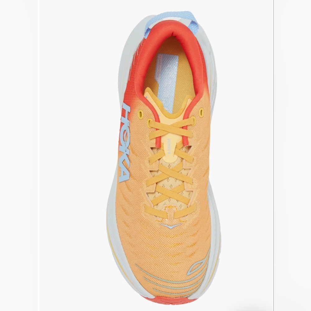 HOKA Bondi X Men's Running Shoe Fiesta/Amber Yellow - Picture 4 of 7